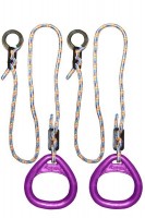Детские гимнастические кольца треугольные  для ДСК фиолетовые КГ02В - магазин СпортДоставка. Спортивные товары интернет магазин в Грозном 