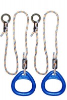 Детские гимнастические кольца треугольные  для ДСК синие  КГ02В - магазин СпортДоставка. Спортивные товары интернет магазин в Грозном 