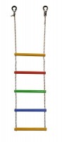 Детская веревочная лестница для ДСК 5 перекладин цвет радуга ЛВ5-3В - магазин СпортДоставка. Спортивные товары интернет магазин в Грозном 